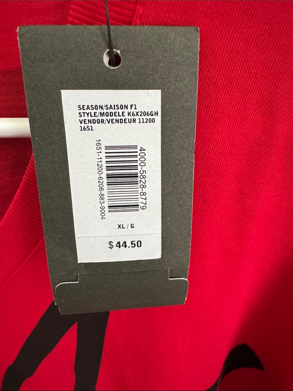 Armani Exchange Red Short-Sleeve V-Neck Graphic Tee - Picture 2 of 8